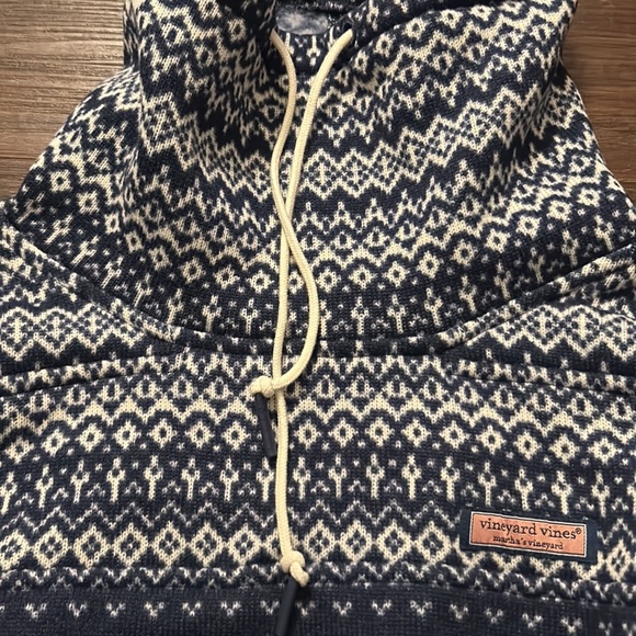 Vineyard Vines Fair Isle Funnel Neck Sweater Fleece - Size Small - Picture 2 of 9